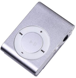 Mini Stijlvolle MP3 Draagbare Clip MP3 Muziekspeler Waterdichte Sport Mini Clip Mp3 Muziekspeler Walkman Zilver