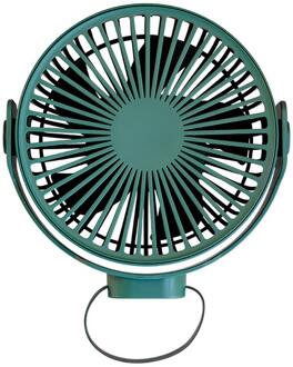 Mini Stille 4-Speed Fan Desktop Fan Usb Stille Desktop Fan Verstelbare Hoek Oplaadbare Kleine Ventilator Desktop Fan Kantoor studie groen