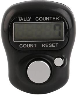 Mini Stitch Marker En Rij Vinger Teller Lcd Elektronische Digitale Telapparaat Voor Naaien Breien Weave Tool 1Pcs zwart