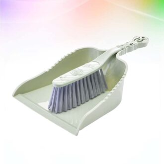 Mini Stoffer En Blik Set Met Ergonomische Borstel Voor Thuis Keuken Kantoor (Blauw)