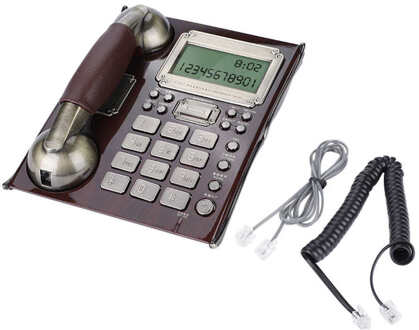 'Mini Telephone' Europese Antieke Vintage Vaste Telefoon Vaste Telefoon Voor Thuis Telefoon Rde perzik Wood