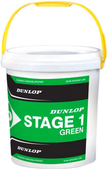 Mini-tennisbal Stage 1 Rubber/vilt Groen/geel 60 Stuks