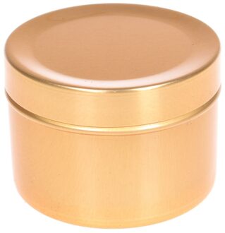 Mini Thee Kan Reizen Draagbare Bloem Thee Verpakking Verzegelde Blikken Metalen Trompet Creatieve Zwarte Thee Kleine Thee Blikjes Blikken Doos 50ml Goud