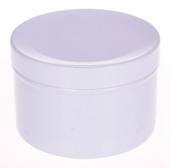 Mini Thee Kan Reizen Draagbare Bloem Thee Verpakking Verzegelde Blikken Metalen Trompet Creatieve Zwarte Thee Kleine Thee Blikjes Blikken Doos 50ml wit