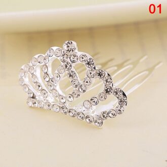 Mini Tiara Haar Clips Prinses Kroon Kam Kostuum Accessoires Voor Prinses Party Meisjes Kinderen AIC88 01