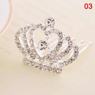 Mini Tiara Haar Clips Prinses Kroon Kam Kostuum Accessoires Voor Prinses Party Meisjes Kinderen AIC88 03