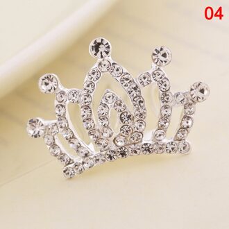 Mini Tiara Haar Clips Prinses Kroon Kam Kostuum Accessoires Voor Prinses Party Meisjes Kinderen AIC88 04