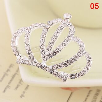 Mini Tiara Haar Clips Prinses Kroon Kam Kostuum Accessoires Voor Prinses Party Meisjes Kinderen AIC88 05