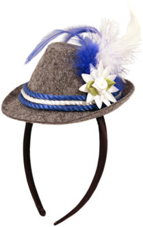 mini-tiara tirolerhoed polyester grijs one-size Multikleur
