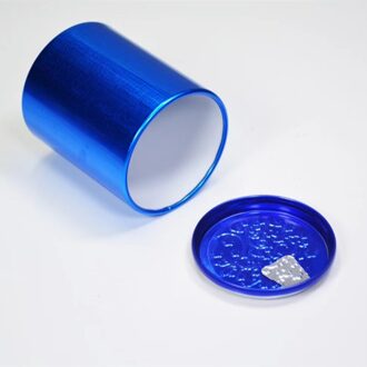 Mini Tin Thee Snoep Koekjes Cookie Opbergdoos Ronde Metalen Case Party Wedding Favor Organizer Container 50 Ml blauw