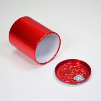 Mini Tin Thee Snoep Koekjes Cookie Opbergdoos Ronde Metalen Case Party Wedding Favor Organizer Container 50 Ml rood