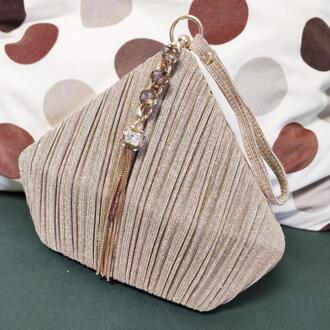 Mini Tote Schoudertassen Roze Zilveren Clutch Bags Vrouwen Crossbody Tassen Driehoek Chain Handtassen goud