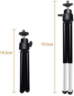 Mini Tripod Aluminium Metal Lichtgewicht Tripod Stand Mount Voor Telefoon Met Telefoon Clip Statief