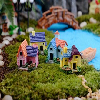 Mini Tuin Decoratie Miniatuur Huis Villa Woodland Fairy Beeldjes Kasteel Fairy Garden Miniaturen Castles Terrarium Beeldjes