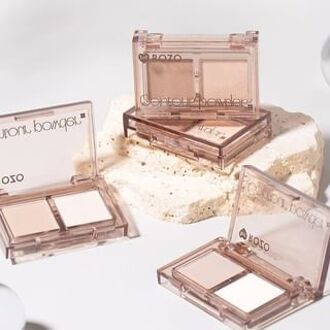 Mini Two-Tone Contouring Palette - 2 Types P01# Milky Grey Brown - 2.4g