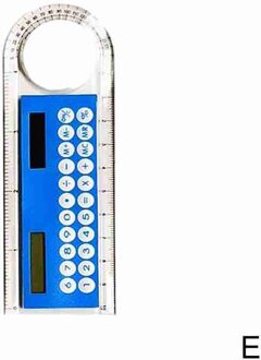 Mini Ultra-Dunne Rechte Liniaal Met Solar Calculator School Vergrootglas 10Cm Kantoor Rekenmachine Multifunctionele Levert P7G3 donker blauw