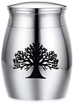 Mini Urnen Voor Menselijk As Crematie Aandenken Container Jar Metal Gedenkteken Pet Hond Kat Begrafenis Urn Voor As Houder Zilver 02