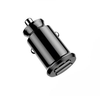 Mini Usb Car Charger Adapter 3.1A Met Digitale Led Display Universele Dual Usb Telefoon Autolader zwart