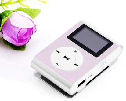 Mini Usb Clip MP3 Speler Lcd-scherm Ondersteuning 32Gb Micro Sd Tf Card Ondersteuning 2/4/8/16Gb/32Gb Micro Sd/Tf Card Herinneringen Niet Inbegrepen zilver