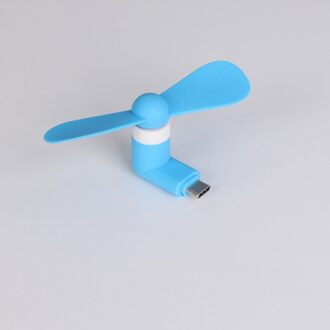 Mini Usb Fan Type-C Leuke Flexibele Koele Hand Fans Voor Xiaomi 4c 5 5S 6 Huawei P9 p10 Zachte Type C Jack Interface Mobiele Telefoon Ventilator blauw