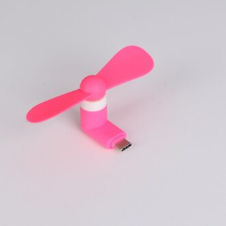 Mini Usb Fan Type-C Leuke Flexibele Koele Hand Fans Voor Xiaomi 4c 5 5S 6 Huawei P9 p10 Zachte Type C Jack Interface Mobiele Telefoon Ventilator roze