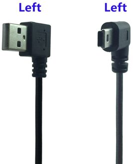 Mini Usb Kabel Mannelijke 90 Graden Links Schuin Naar Usb Male Haaks Kabel Sync Gegevens Opladen 0.2 M 1