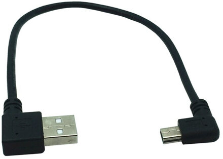 Mini Usb Kabel Mannelijke 90 Graden Links Schuin Naar Usb Male Haaks Kabel Sync Gegevens Opladen 0.2 M 3