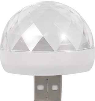 Mini Usb Led Disco Stage Light Draagbare Familie Party Magische Bal Kleurrijke Licht Bar Club Stage Effect Lamp Voor Mobiele telefoon wit