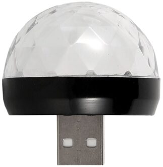 Mini Usb Led Disco Stage Light Draagbare Familie Party Magische Bal Kleurrijke Licht Bar Club Stage Effect Lamp Voor Mobiele telefoon zwart