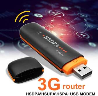 Mini USB Modem HSDPA  HSUPA  HSPA + USB Dongle STICK SIM Modem 7.2Mbps 3G/4G Draadloze Netwerk Adapter met TF Sim-kaart