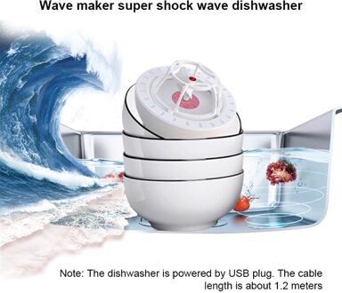 Mini Usb Vaatwasser Intelligente Volautomatische Vaatwasser Binnenlandse Bureau Type Installatie Gratis Mini Air Drogen Intelligente