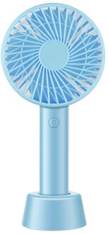Mini Usb Ventilator Elektrische Pocket Air Cooling Fans 3 Speed Verstelbare Home Office Outdoor Fan Handheld Kleine Pocket Fan Ventilador B blauw