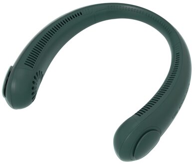 Mini Ventilator Draagbare Hals Opknoping Fan Usb Oplaadbare 3 Wind Snelheden Handen Gratis Persoonlijke Ventilator Voor Thuis Kantoor Outdoor groen