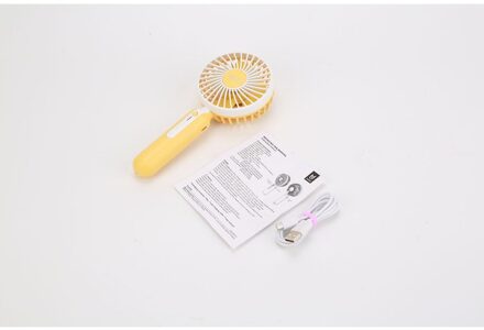 Mini Ventilator Draagbare Voor Ventilator Handheld Usb Oplaadbare Fan Apparaten Desktop Luchtkoeler Outdoor Reizen Hand Fan geel