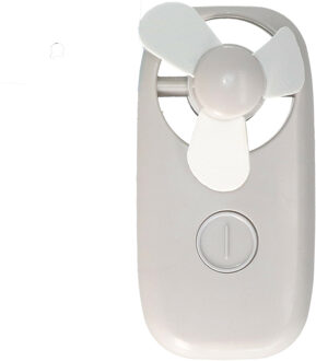 Mini ventilator/handventilator - 11 x 6 x 5 cm - Grijs - Verkoeling in zomer