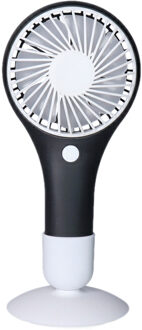 Mini ventilator/handventilator - 20 x 10 cm - Grijs - Verkoeling in zomer