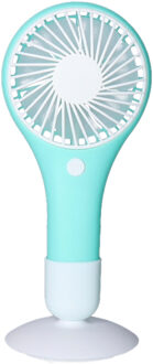 Mini ventilator/handventilator - 20 x 10 cm - Groen - Verkoeling in zomer