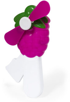 Mini ventilator/handventilator Manhattan - druif - 7 x 13 x 3 cm - verkoeling in zomer