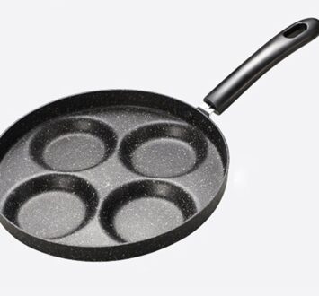 Mini Vier-Gat Maifan Stone Vlakke Bodem Omelet Pan Ontbijt Ei Knoedel Pannenkoek Kleine Koekenpan Multifunctionele Diy Gereedschap