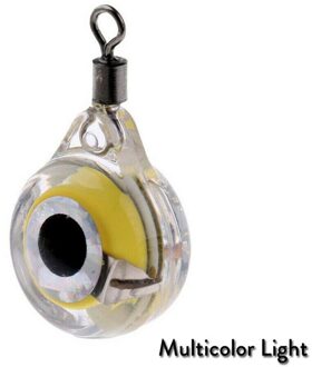 Mini Vissen Lokken Val Licht Led Deep Onderwater Oogvorm Vissen Inktvis Aas Lichtgevende Lokken Lamp kleurrijk