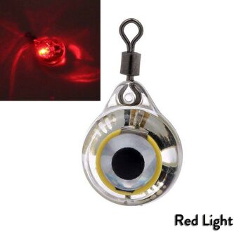 Mini Vissen Lokken Val Licht Led Deep Onderwater Oogvorm Vissen Inktvis Aas Lichtgevende Lokken Lamp rood