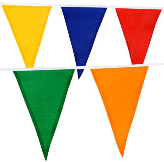 mini-vlaggenlijn 10 meter polyester veelkleurig Multikleur