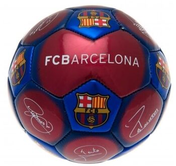 Mini Voetbal handtekeningen blauw/rood