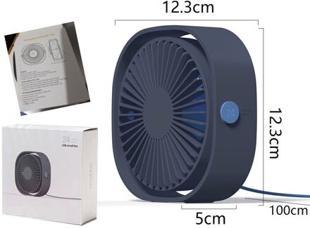 Mini Vouwen Telescopische Fan Usb Oplaadbare Student Draagbare Kleine Vloer Ventilator Slaapzaal Bed Office Desktop Thuis Vouwen Fan blauw Desktop fan