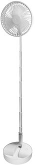 Mini Vouwen Telescopische Fan Usb Oplaadbare Student Draagbare Kleine Vloer Ventilator Slaapzaal Bed Office Desktop Thuis Vouwen Fan wit