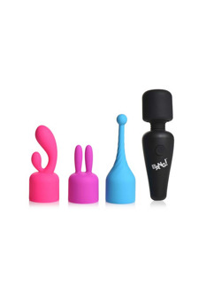 Mini Wand Massager met 3 Opzetstukken - Mini Wand Massager met 3 Opzetstukken