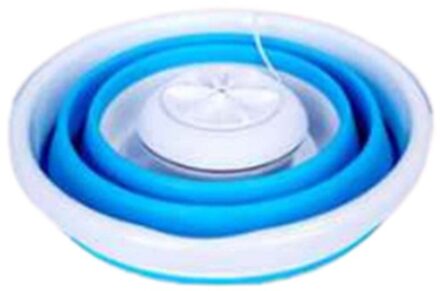 Mini Wasmachine Draagbare Verwijdert Vuil Washer Usb Kabel Met Vouwen Vat Voor Reizen Thuis Zakenreis Blauw