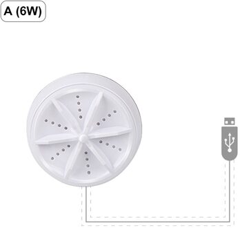 Mini Wasmachine Huishoudelijke Ultrasone Turbo Wasmachine Draagbare Reizen Wasmachine Voor Luie Mensen Wasserij Schoonmaken Tool automatic (6W)