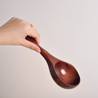 Mini Water Scoops Houten Water Pollepel Lepel Keuken Koken Soep Lepels, lange Handvat Water Scoop Rijst Pollepel Keuken Tool Gebruiksvoorwerpen Old paint