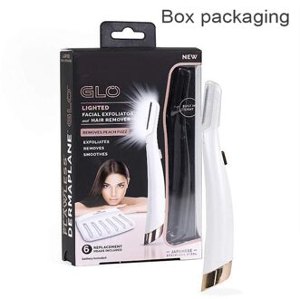 Mini Wenkbrauw Shaper Scheerapparaat Voor Vrouwen Scheermes Gezichtshaar Remover Pijnloos Expoliates Dode Huid Veilig Scheermes Make-Up Tool met doos